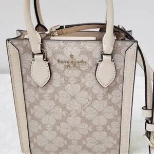 NWOT Kate Spade Flower Star TossTote purse cream floral mini crossbody
